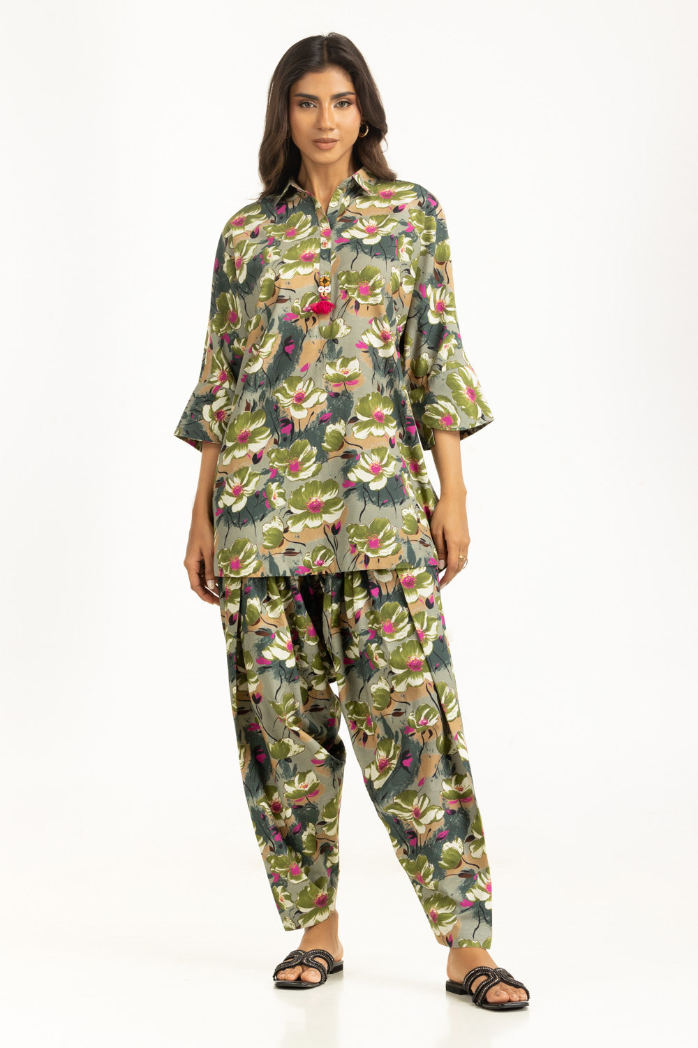 Viscose Slub Printed Co-Ord Set