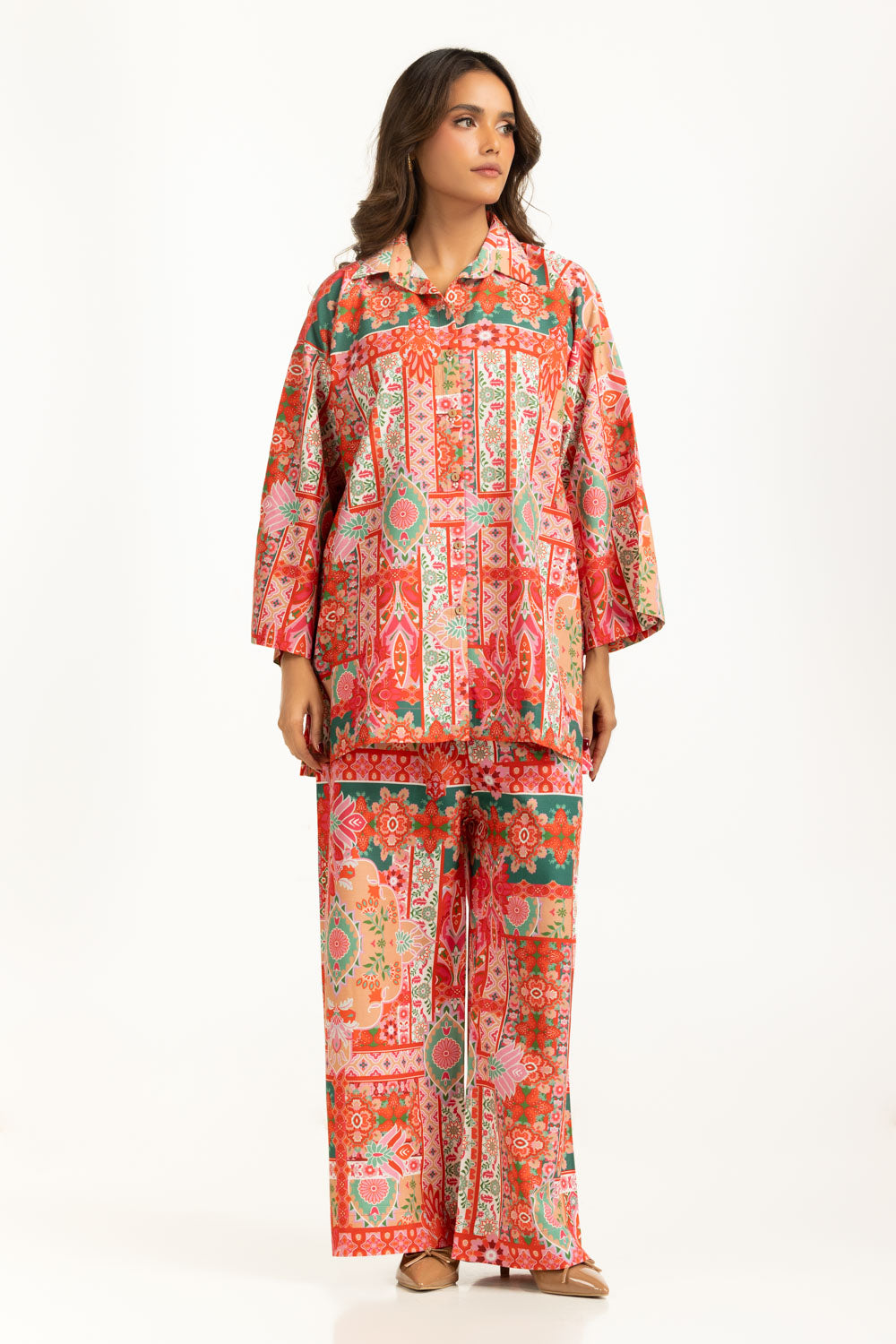 Viscose Slub Printed Co-Ord Set