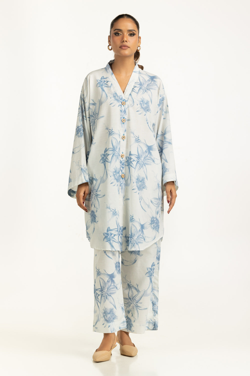 Viscose Slub Printed Co-Ord Set