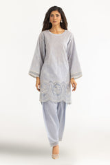 Cambric Embroidered Co-Ord Set