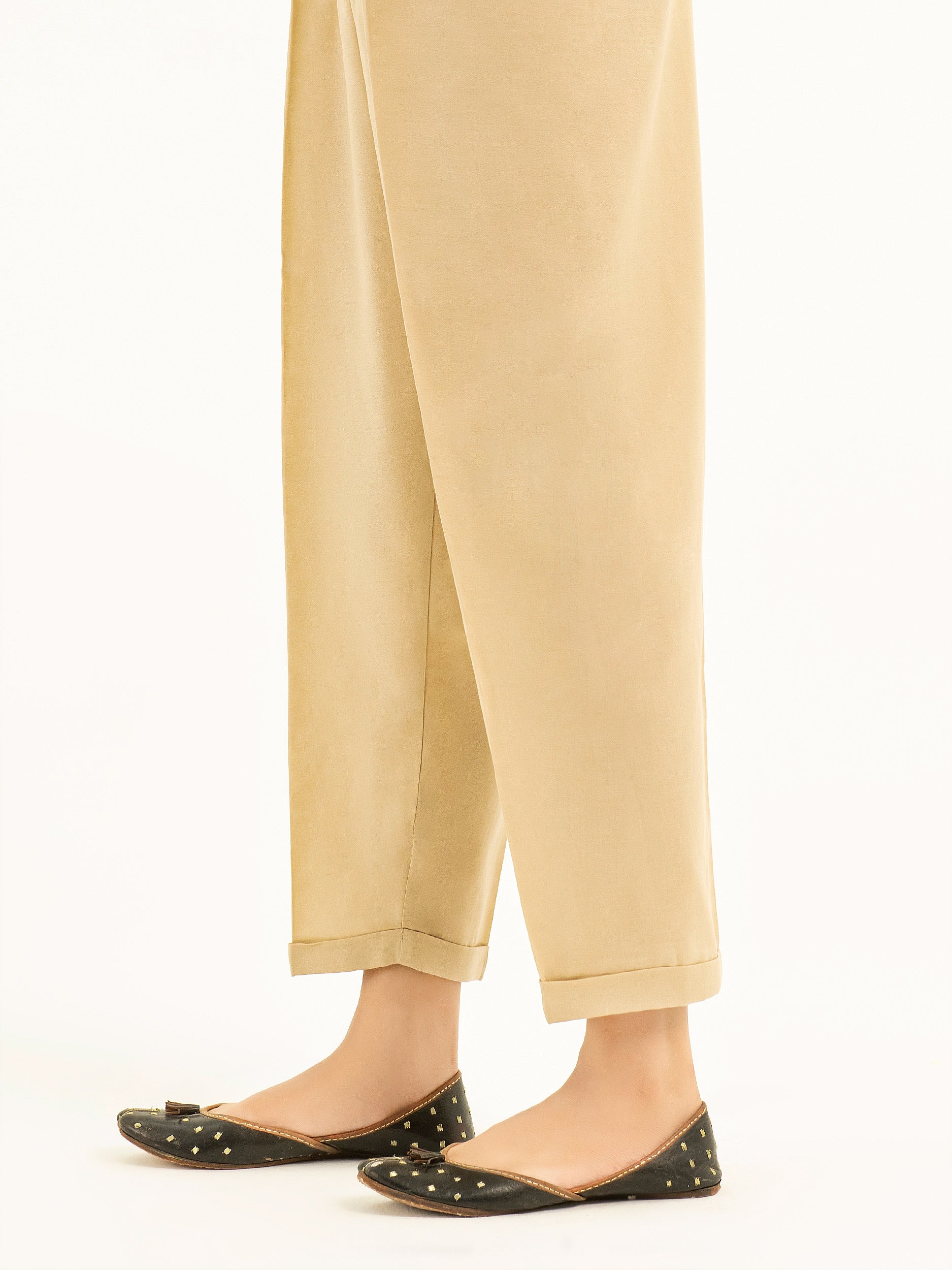 Dyed Crepe Trousers