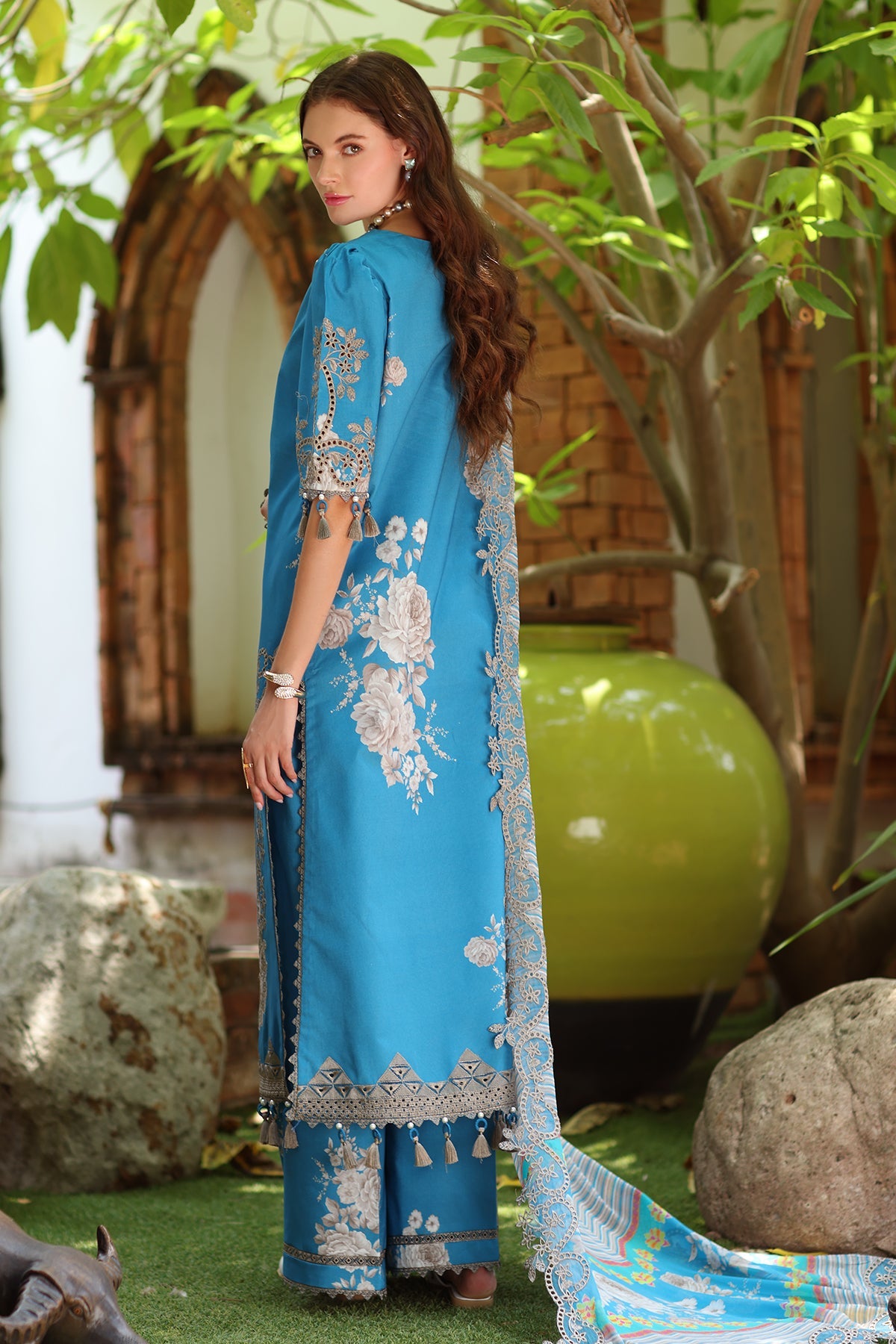 3-PC Stitched Embroidered Lawn Collection RM6-03P