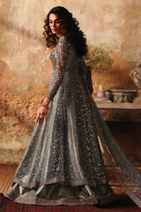 3-PC Embroidered  Net STM-5-014 - BLUE
