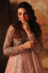 3-PC Embroidered  Net STM-5-06- Rose Gold