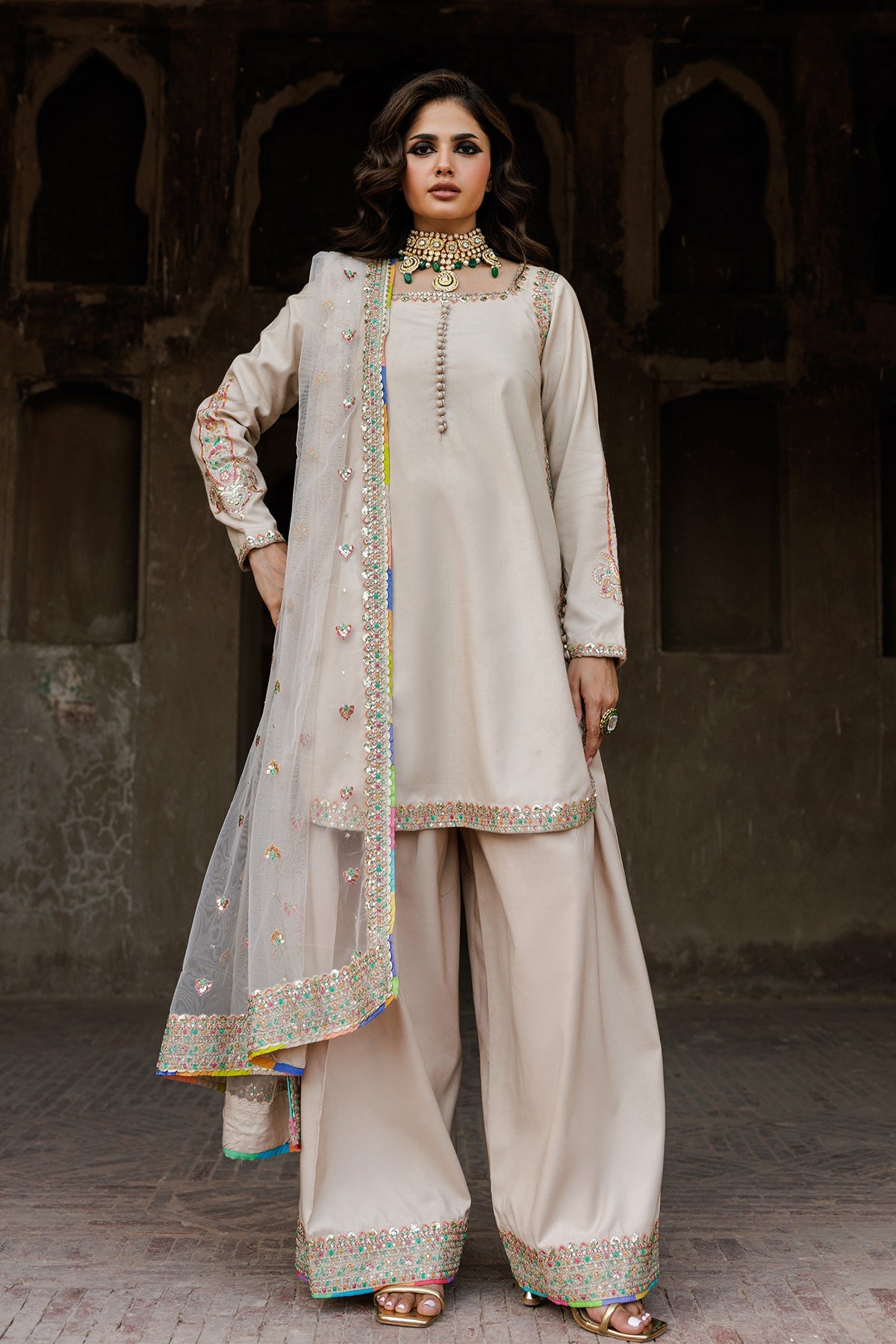 3-PC Embroidered  CMA-6-103