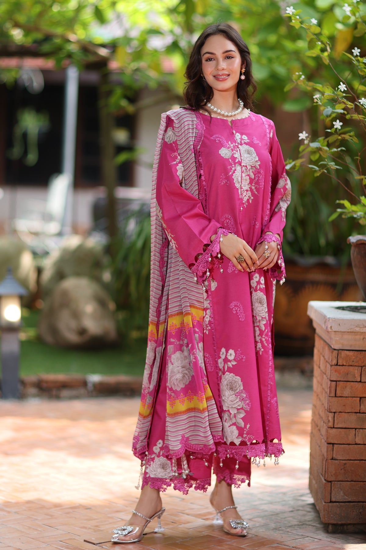 3-PC Stitched Embroidered Lawn Collection RM6-01P