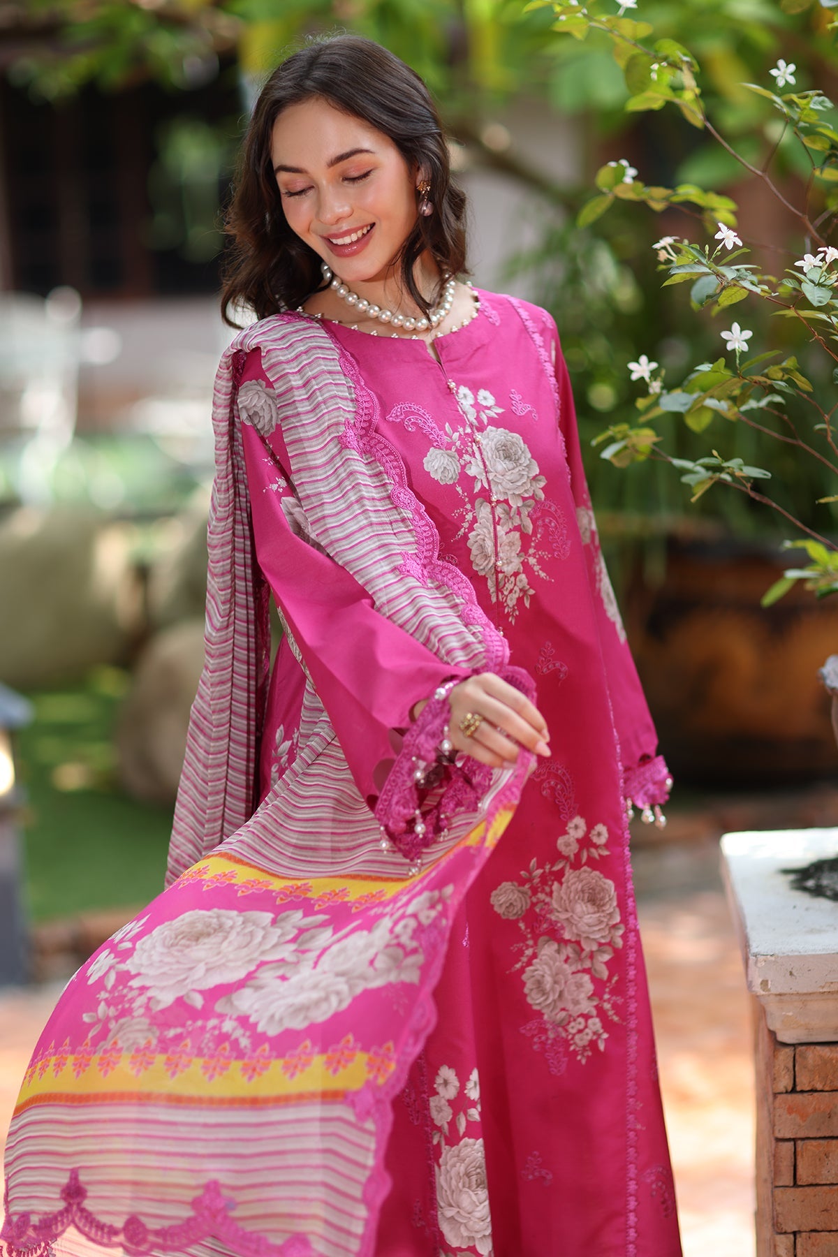 3-PC Stitched Embroidered Lawn Collection RM6-01P