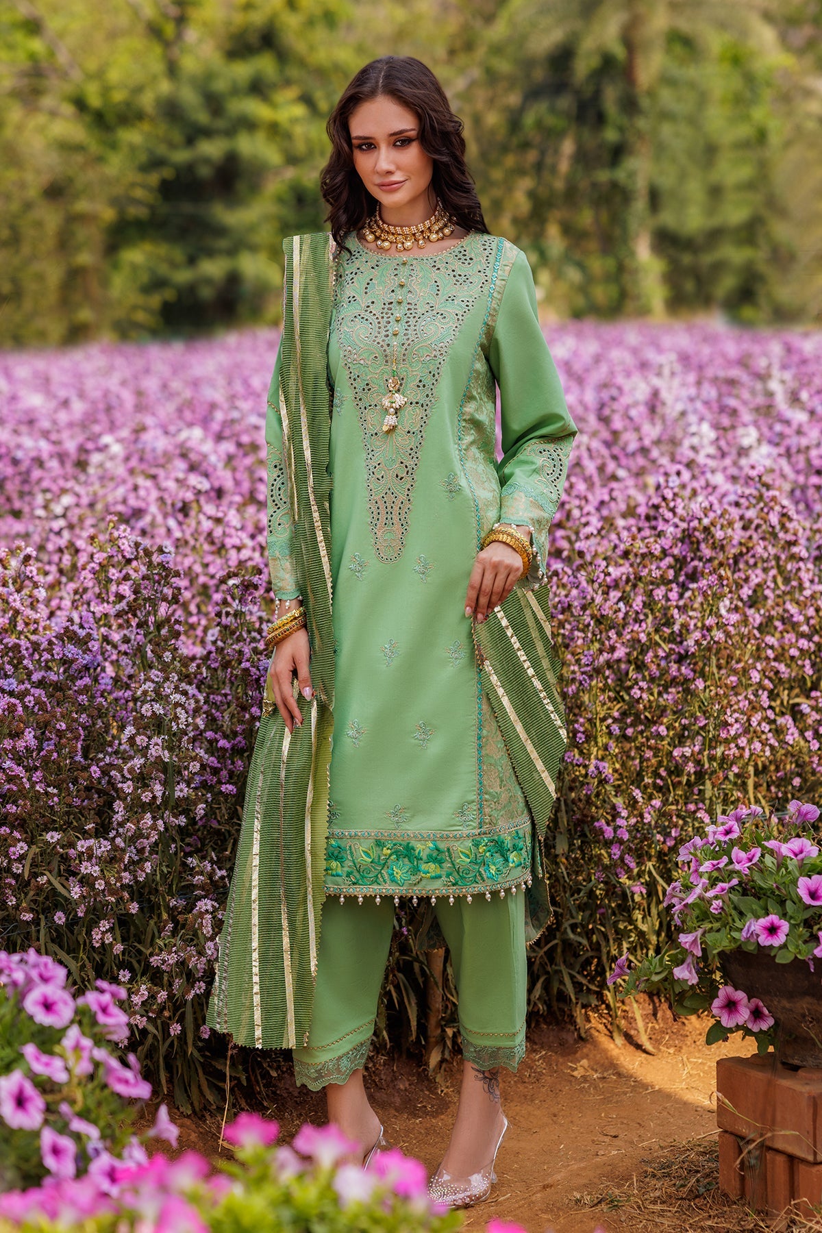 3-PC  Embroidered Lawn Collection Suit CZ5-04 P