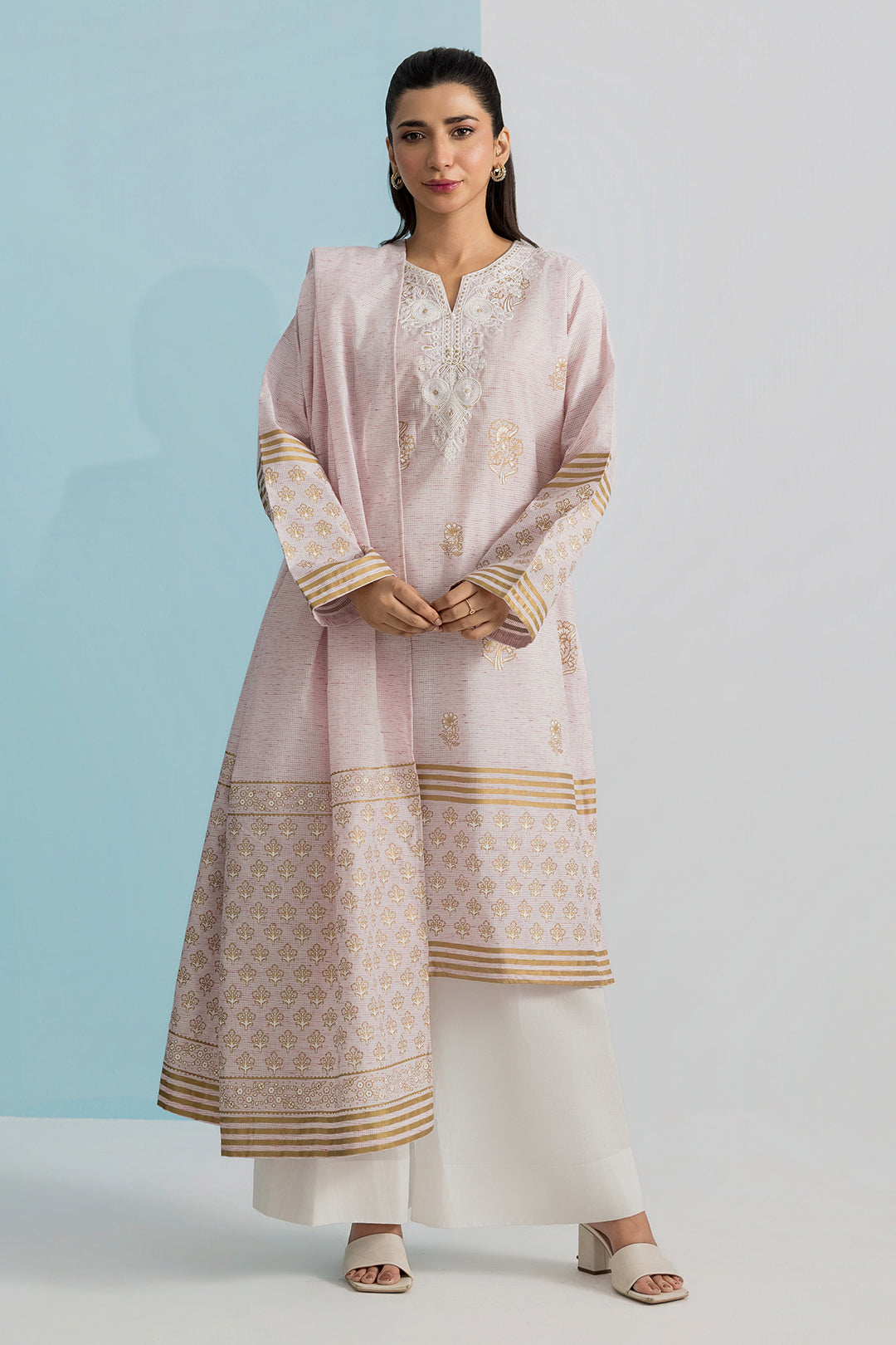 Embroidered Kurta Dupatta - 2506