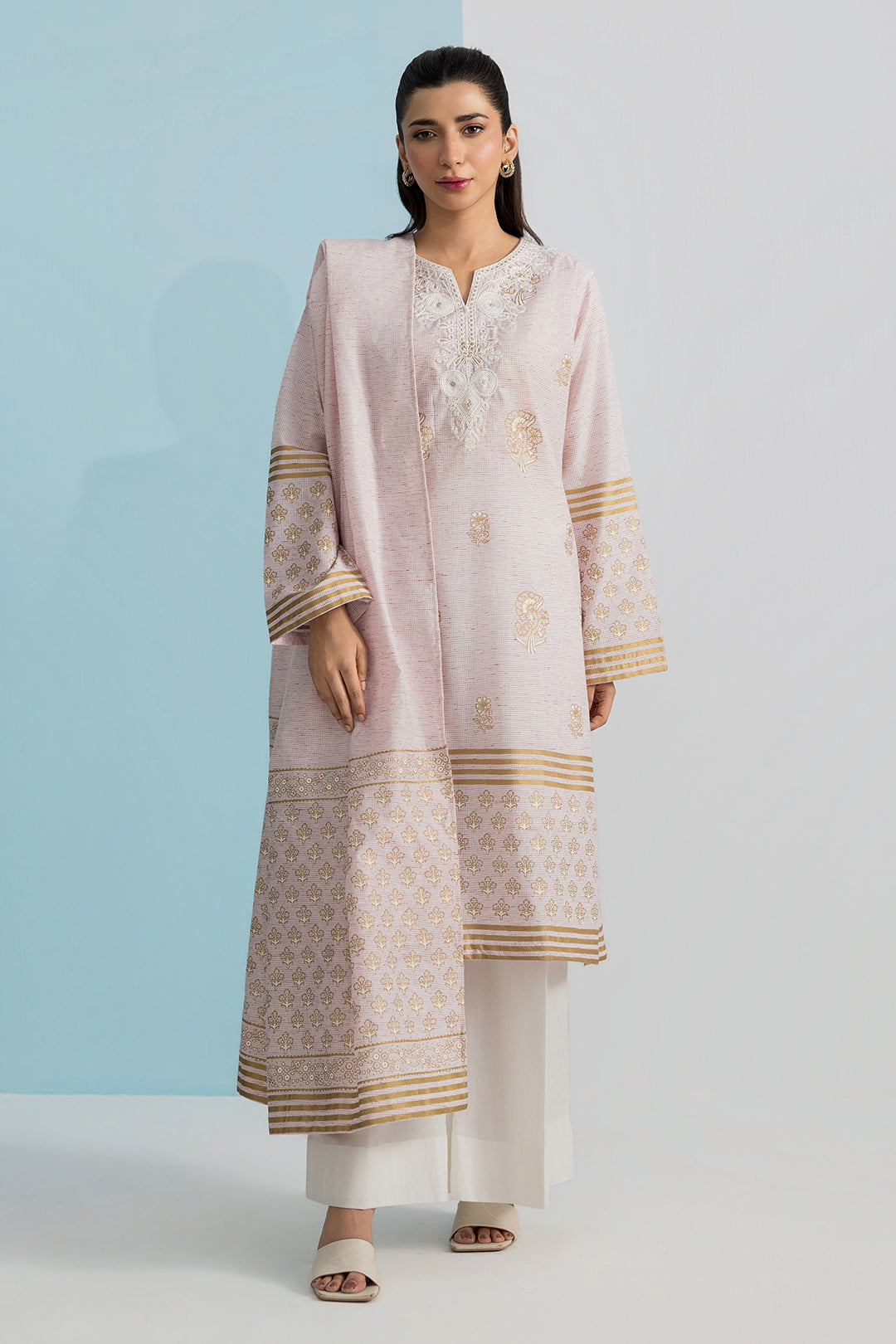 Embroidered Kurta Dupatta - 2506