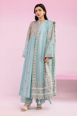 Embroidered Kurta Dupatta Trouser - 2504