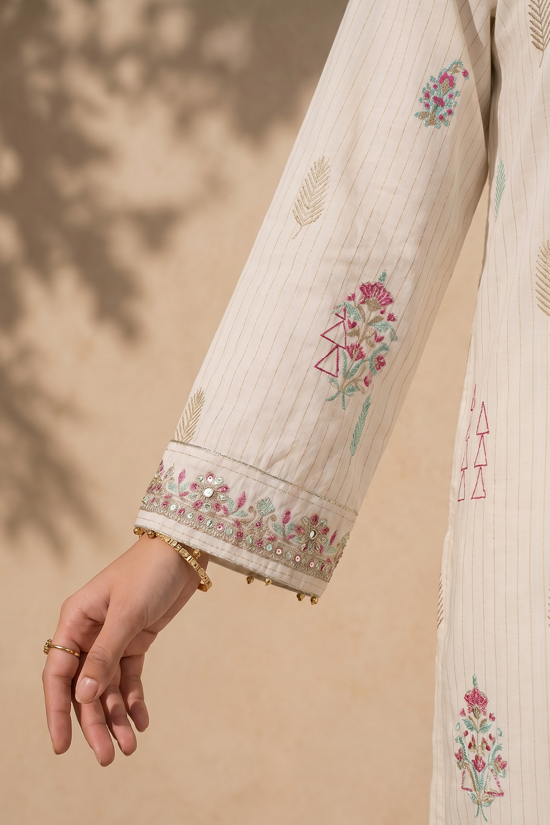 Embroidered Kurta Dupatta Trouser - 2508