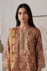 Embroidered Kurta Dupatta Trouser - 2515