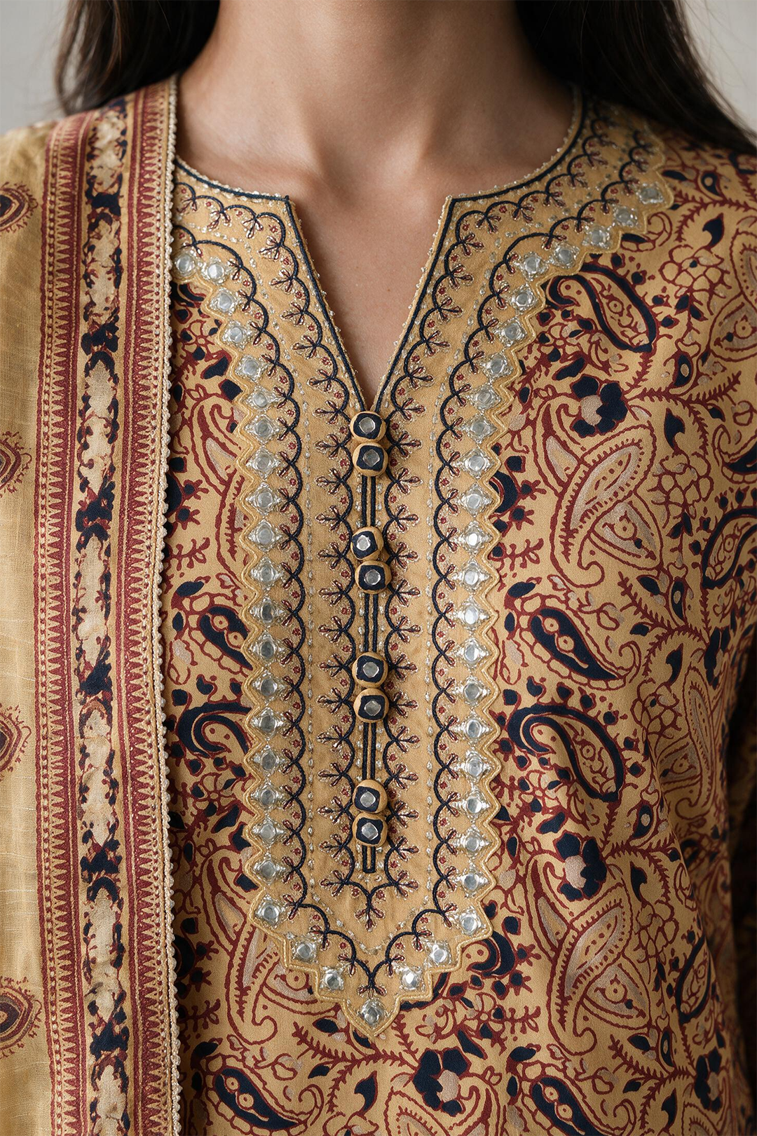 Embroidered Kurta Dupatta Trouser - 2515