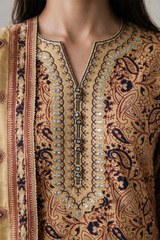 Embroidered Kurta Dupatta Trouser - 2515