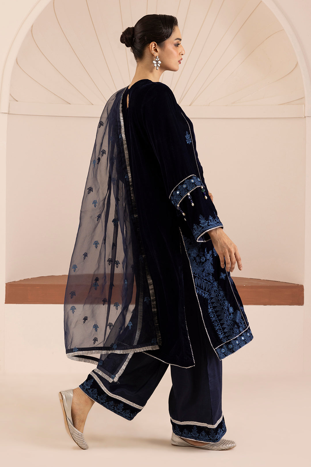 Embroidered Kurta Dupatta Trouser - 0733