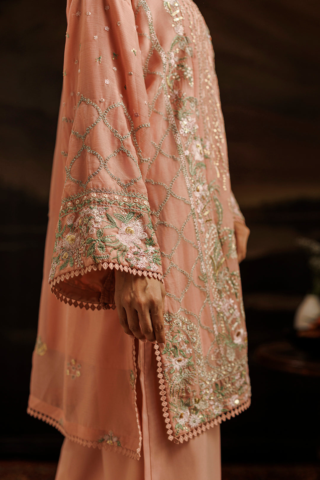 Embroidered Kurta Dupatta Trouser - 0761