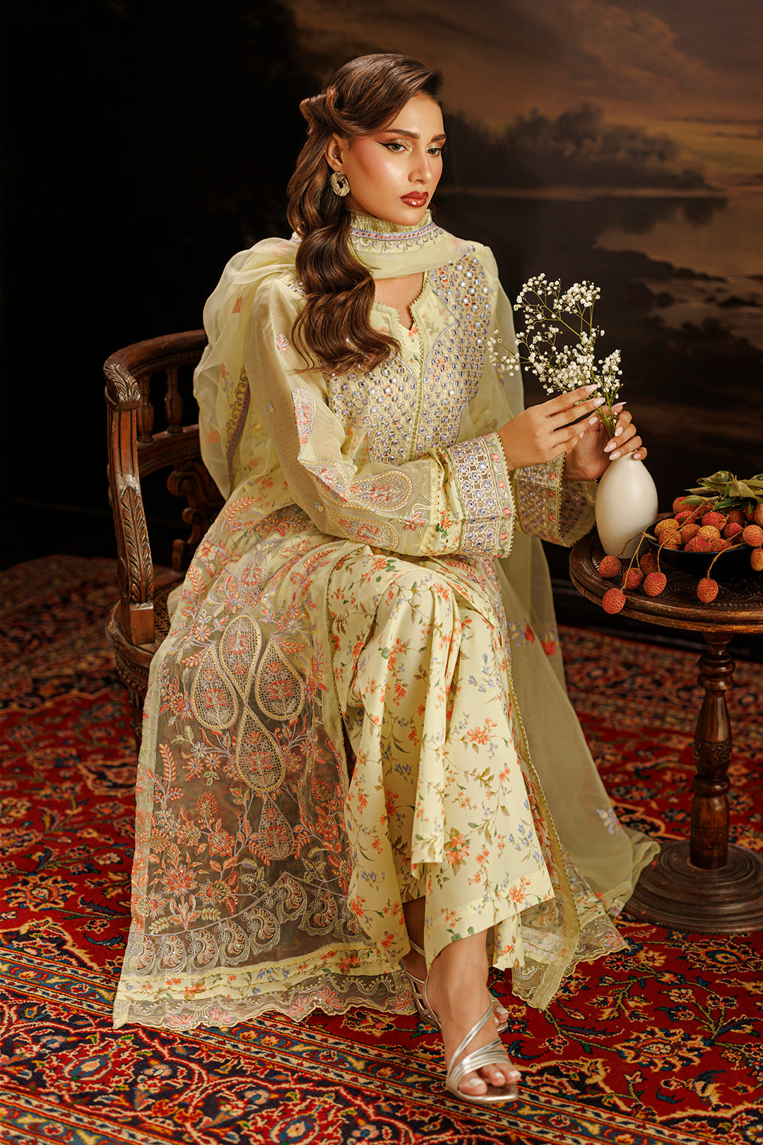 Embroidered Kurta Dupatta Trouser - 0770