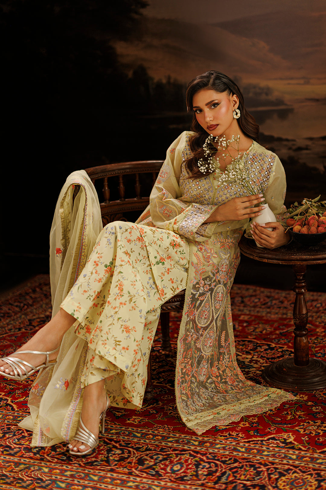 Embroidered Kurta Dupatta Trouser - 0770
