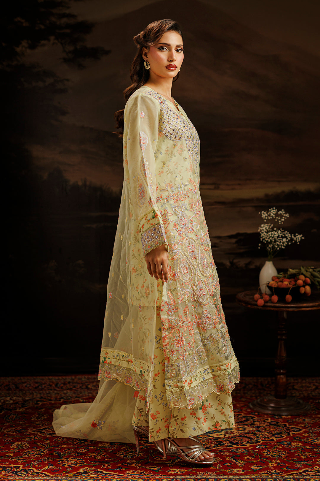 Embroidered Kurta Dupatta Trouser - 0770