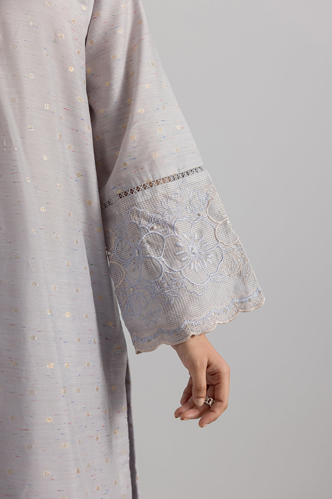 Embroidered Kurta Trouser - 1976