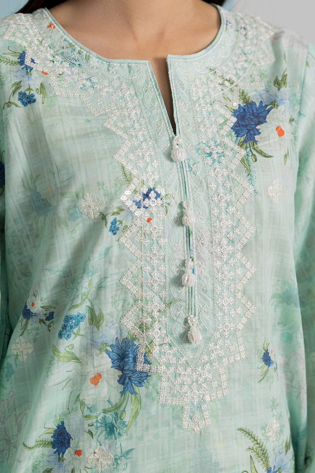 Embroidered Kurta Trouser - 2126