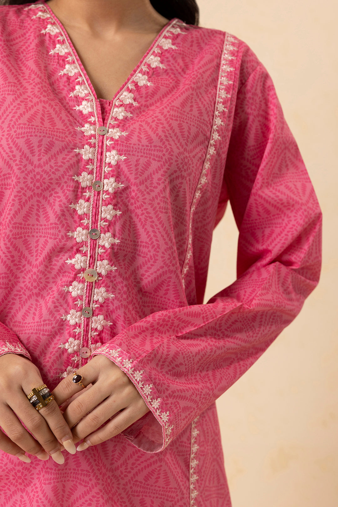 Embroidered Kurta - 2073