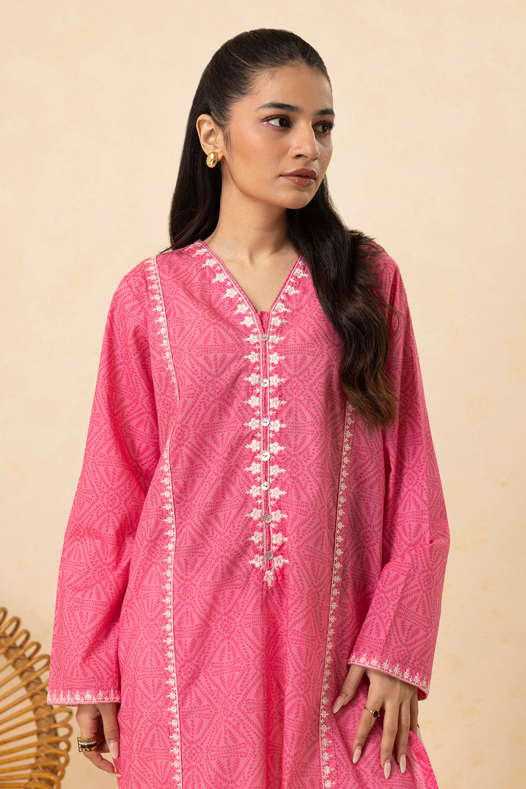 Embroidered Kurta - 2073