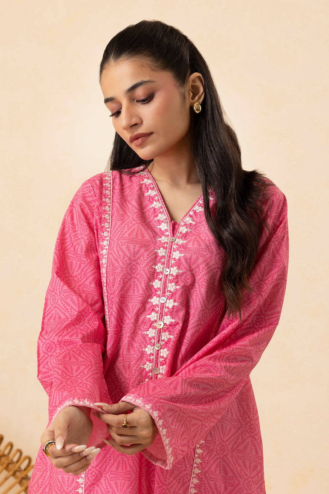Embroidered Kurta - 2073