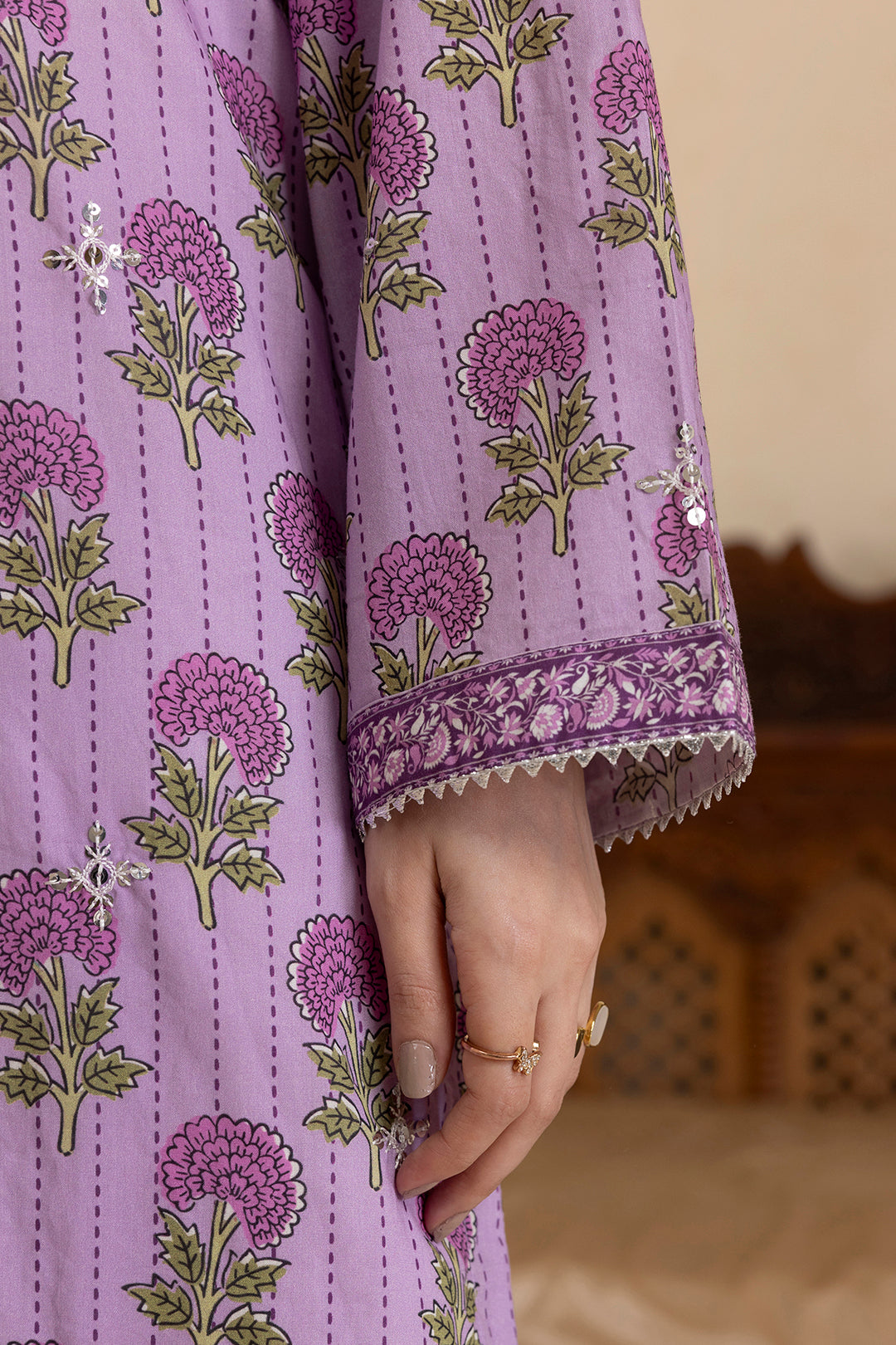 Embroidered Kurta Dupatta - 1671