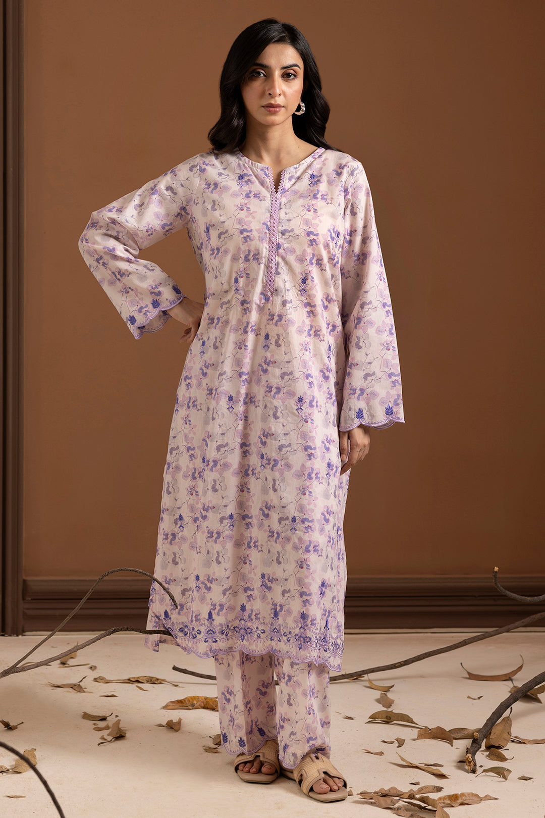 Embroidered Kurta Trouser - 1773