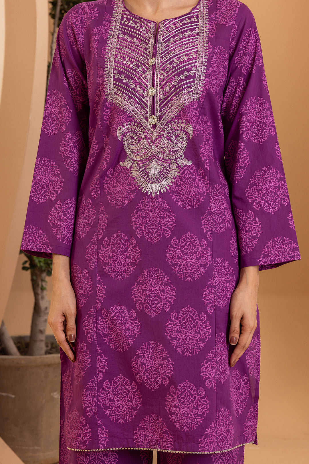 Embroidered Kurta Trouser - 1979