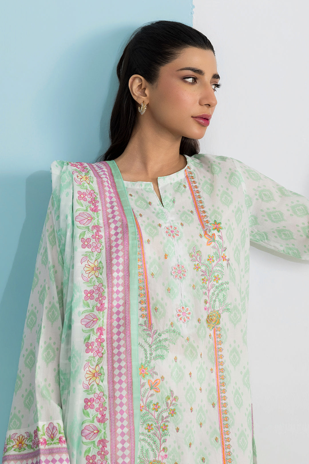 Embroidered Kurta Dupatta - 2290