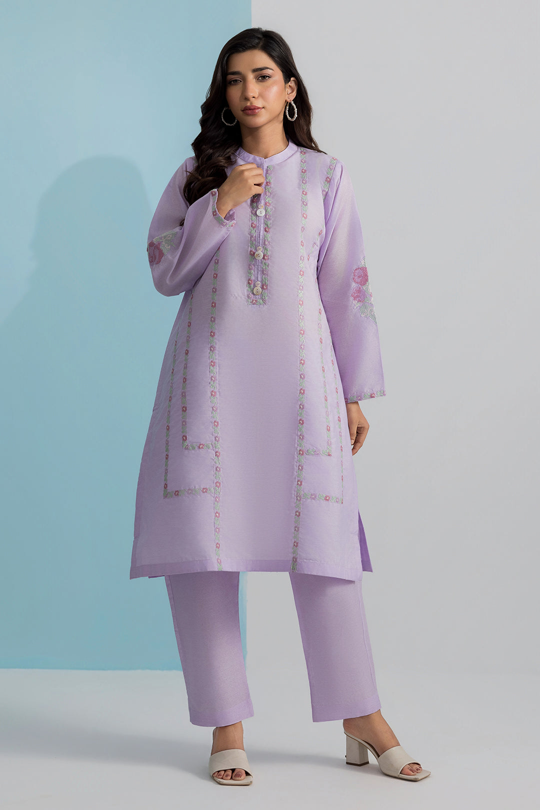 Embroidered Kurta Trouser - 2529