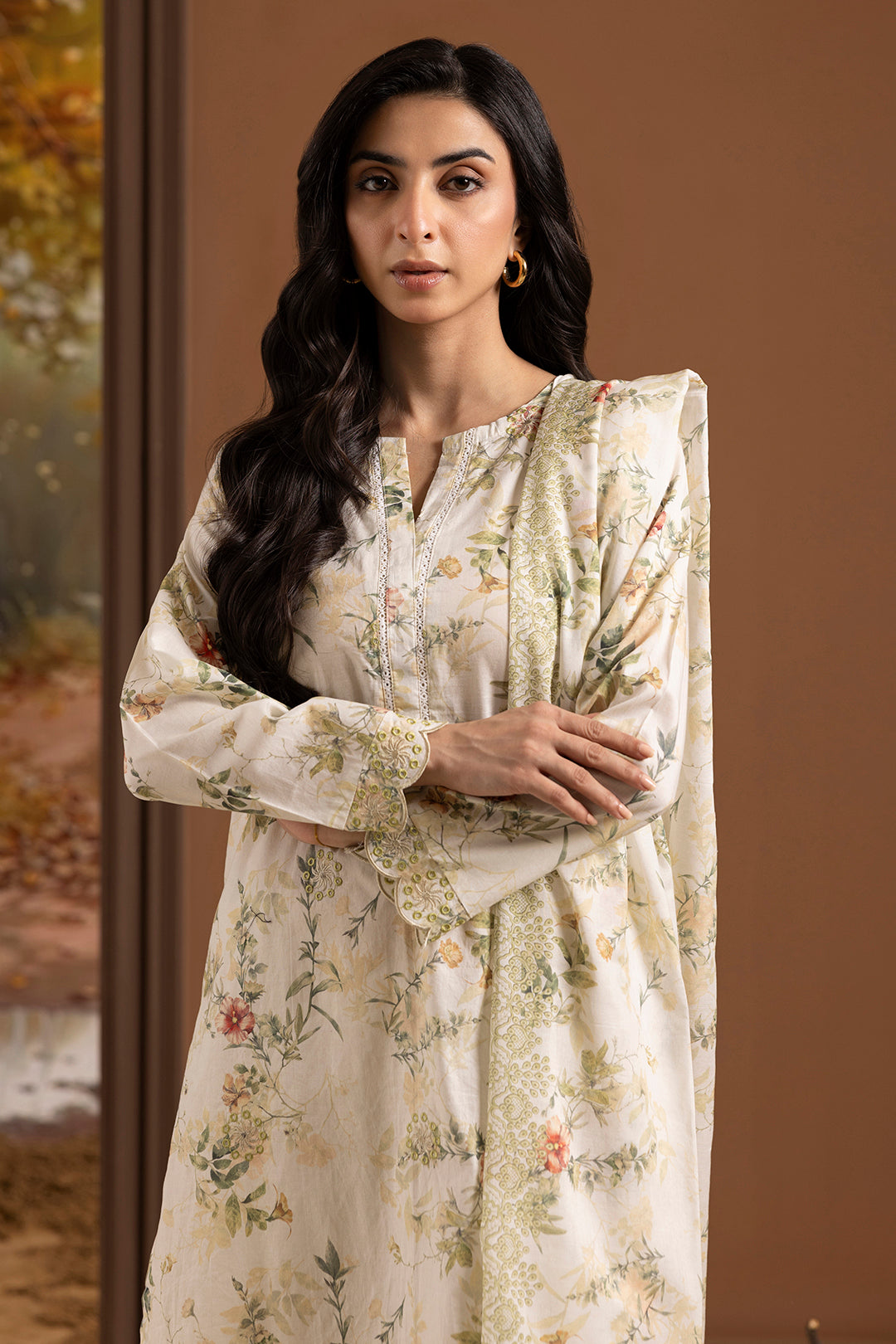 Embroidered Kurta Dupatta Trouser - 1783