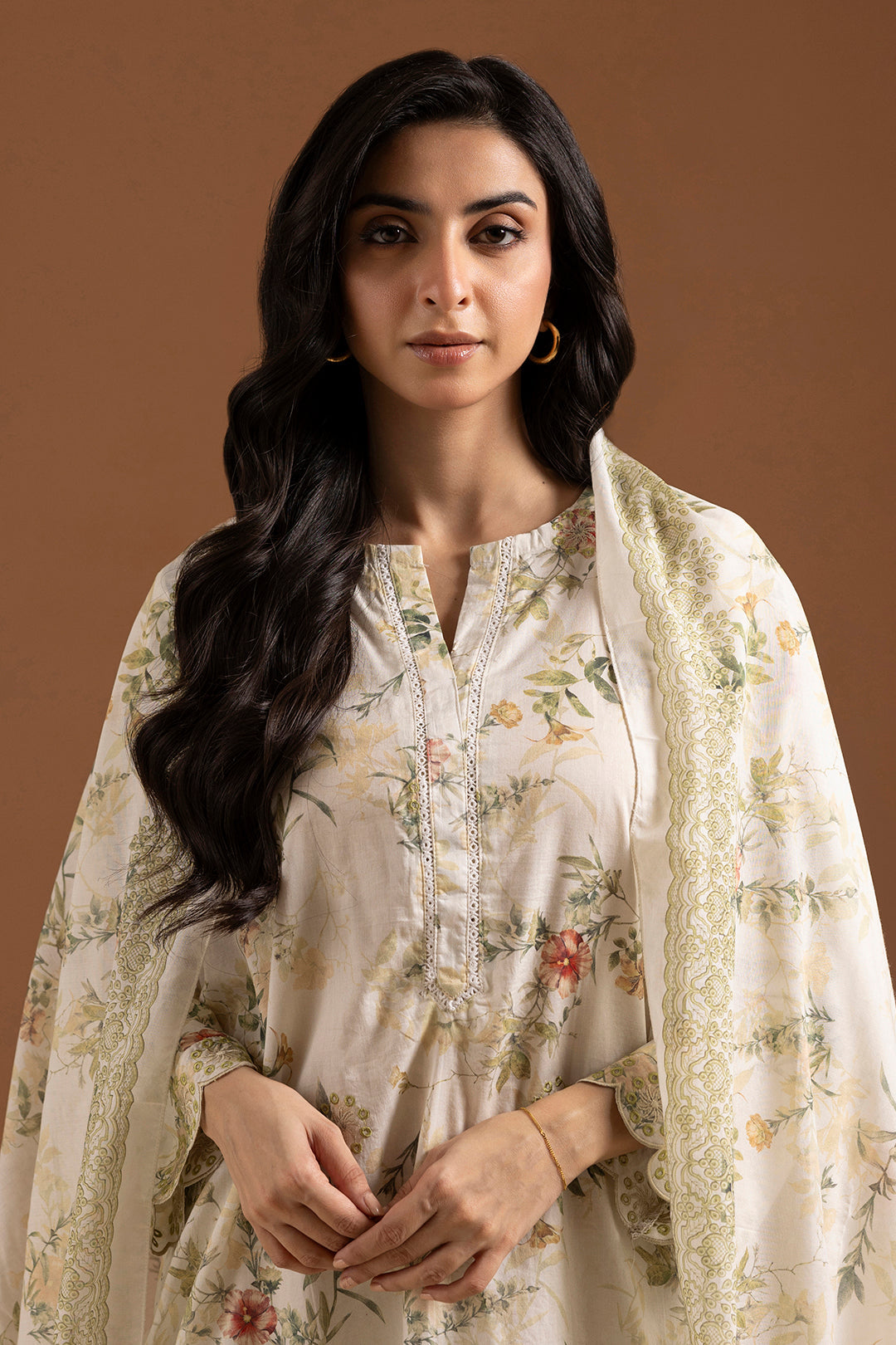 Embroidered Kurta Dupatta Trouser - 1783