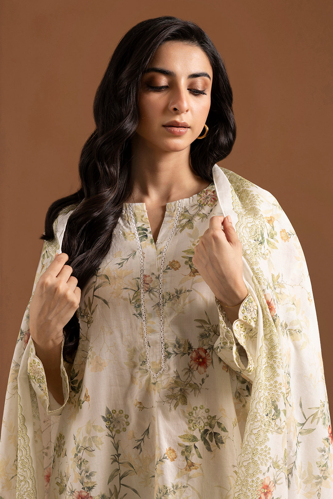 Embroidered Kurta Dupatta Trouser - 1783