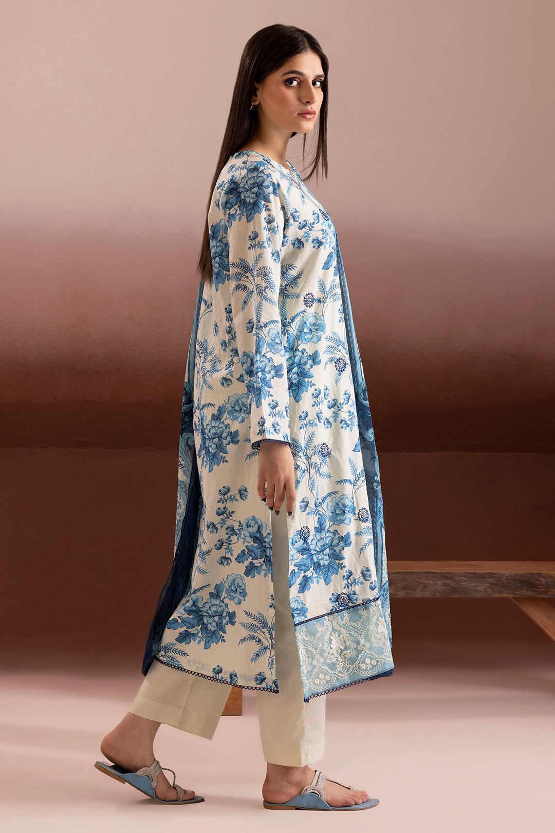 Embroidered Kurta Dupatta Trouser - 2112