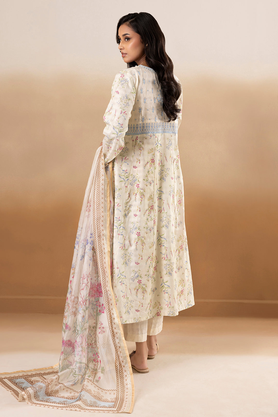 Embroidered Kurta Dupatta Trouser - 2514