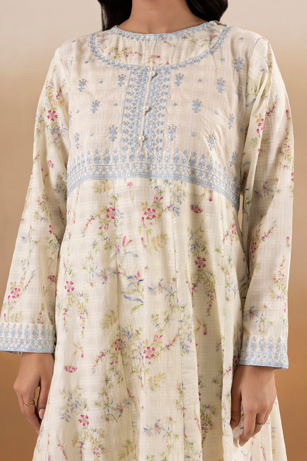Embroidered Kurta Dupatta Trouser - 2514
