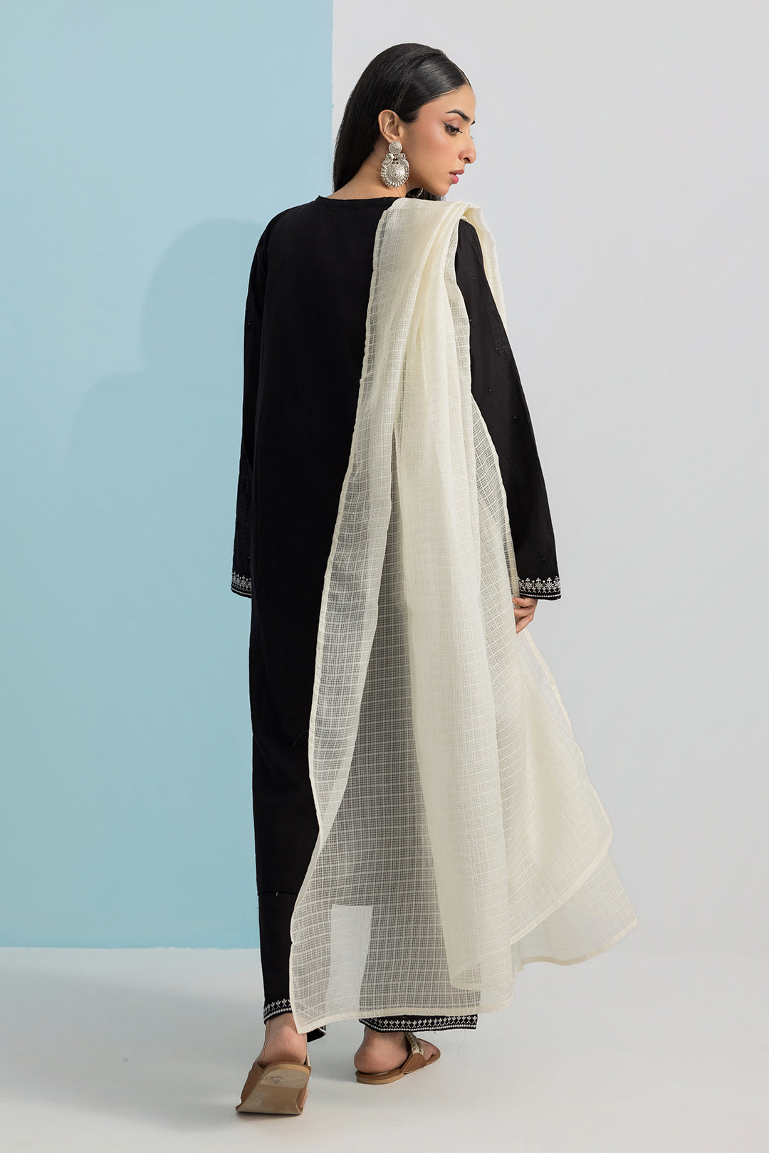 Embroidered Kurta Dupatta Trouser - 2838