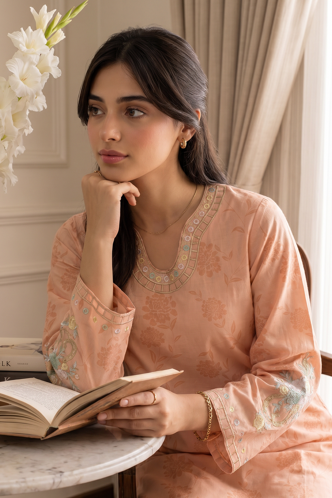 Embroidered Kurta - 2286