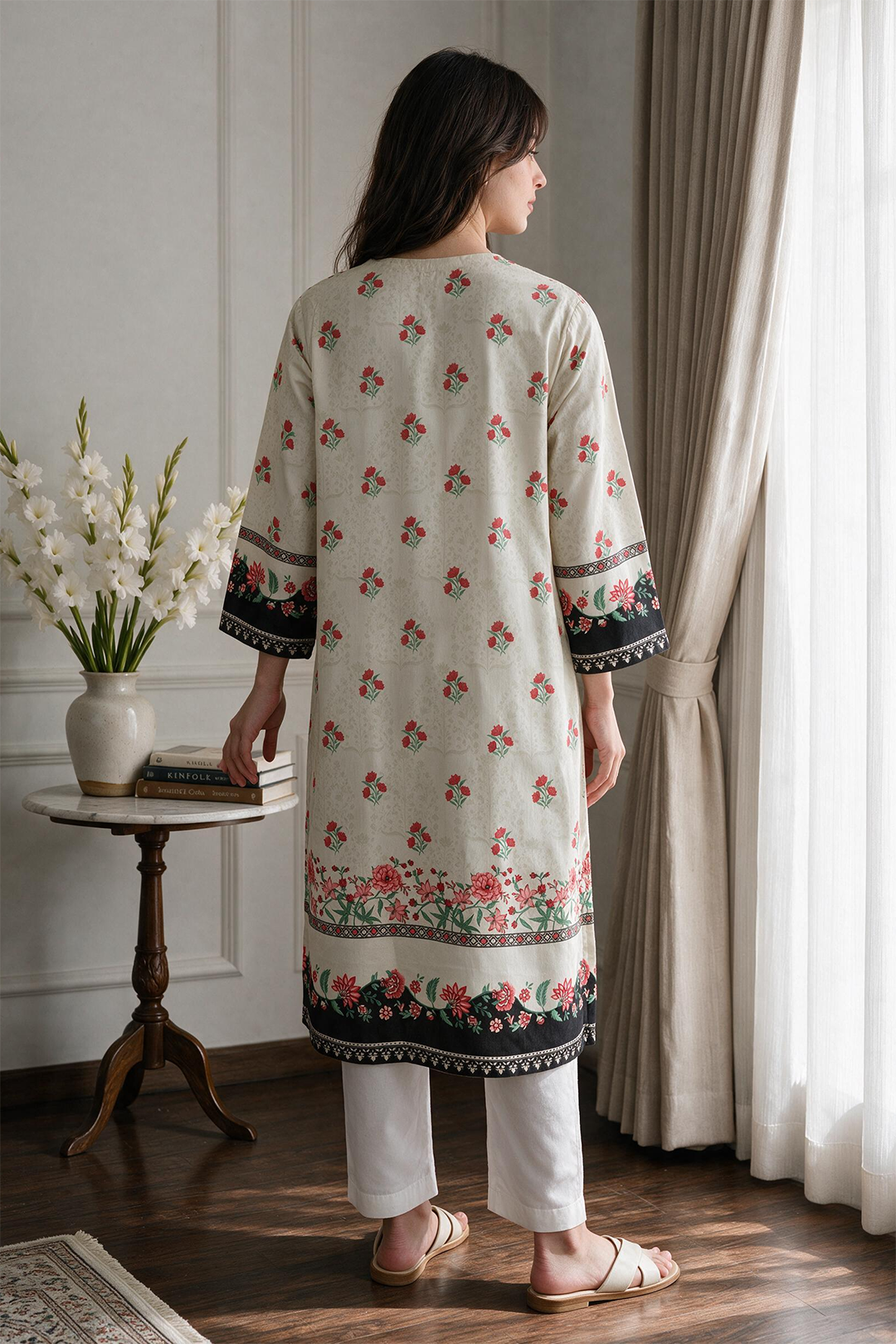 Embroidered Kurta - 2581