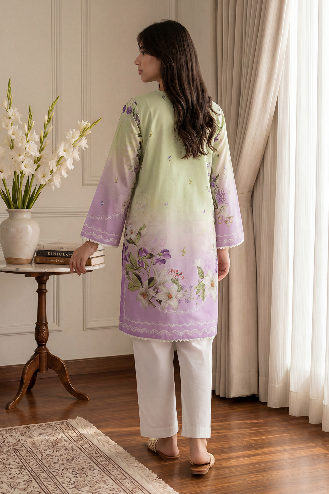 Embroidered Kurta - 3059