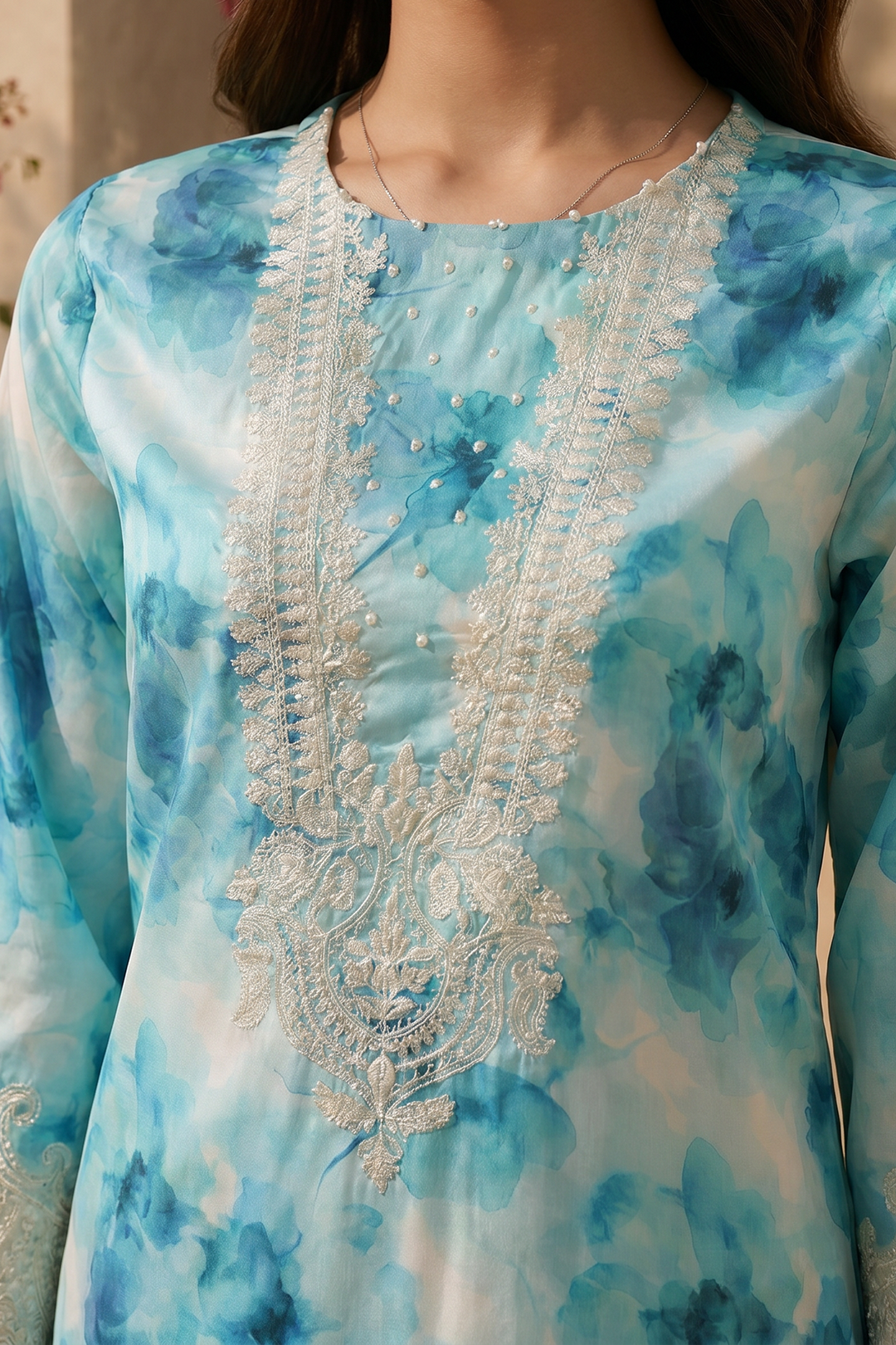 Embroidered Kurta Trouser - 2083