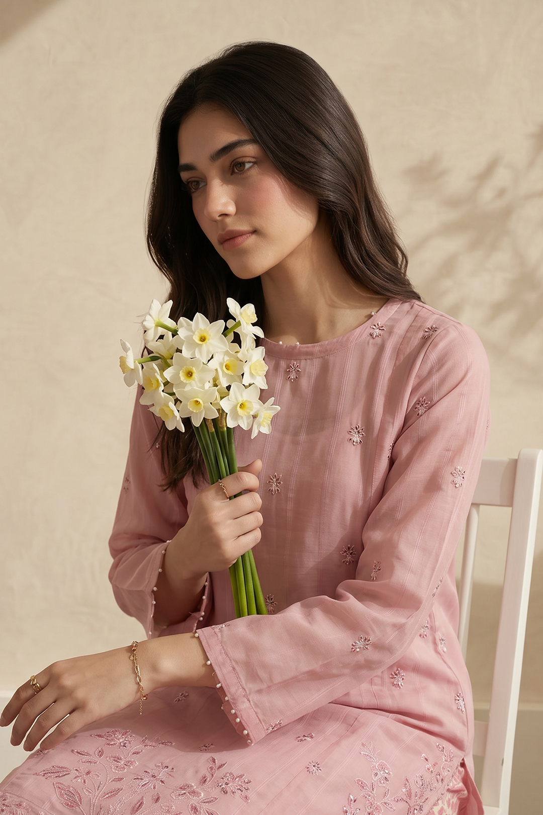 Embroidered Kurta Trouser - 2095