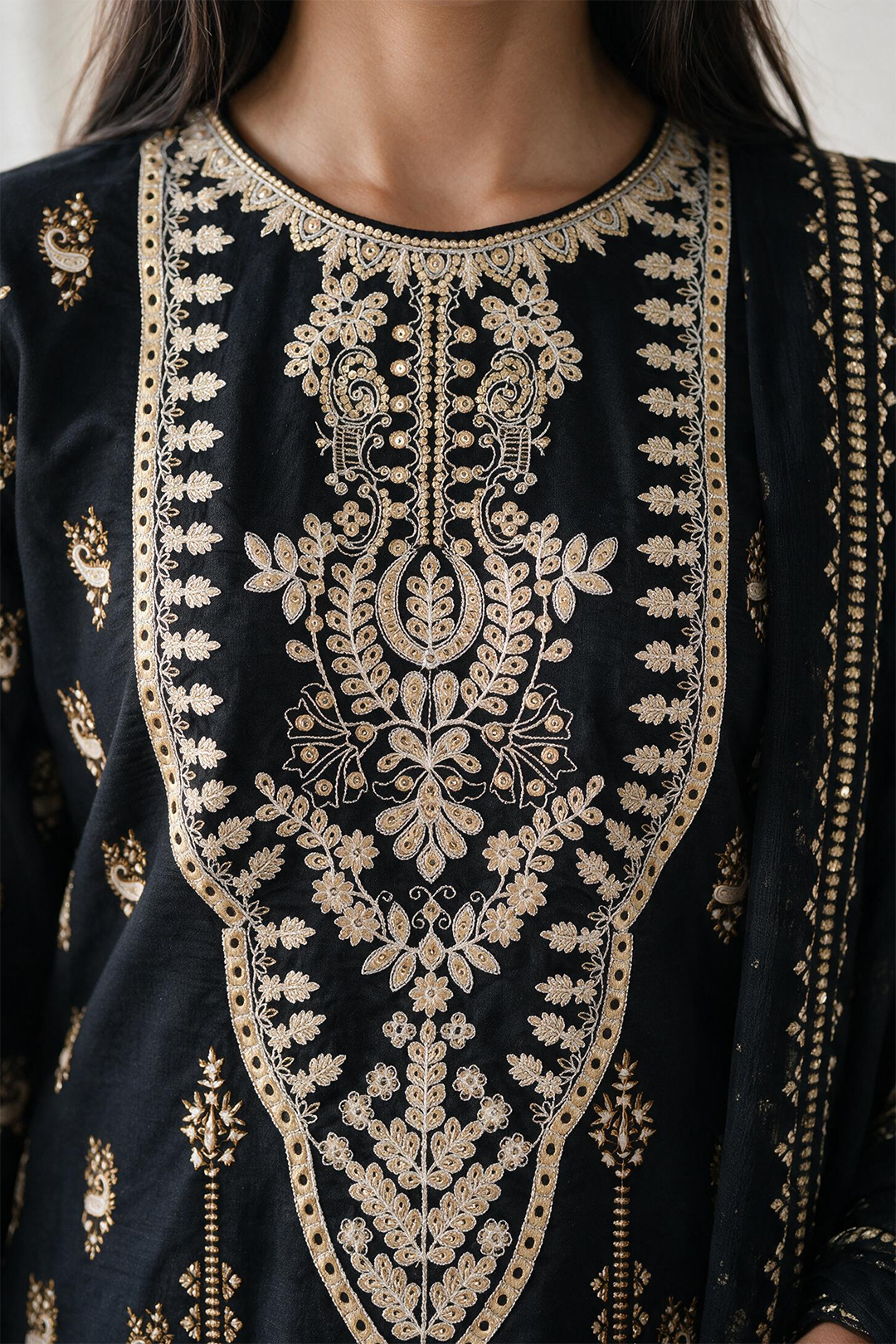 Embroidered Kurta Dupatta - 2121