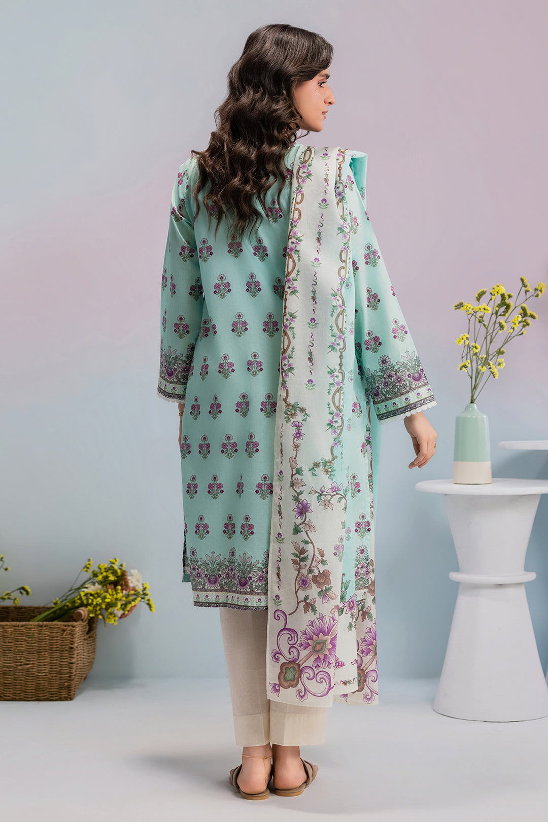 Embroidered Kurta Dupatta - 2125