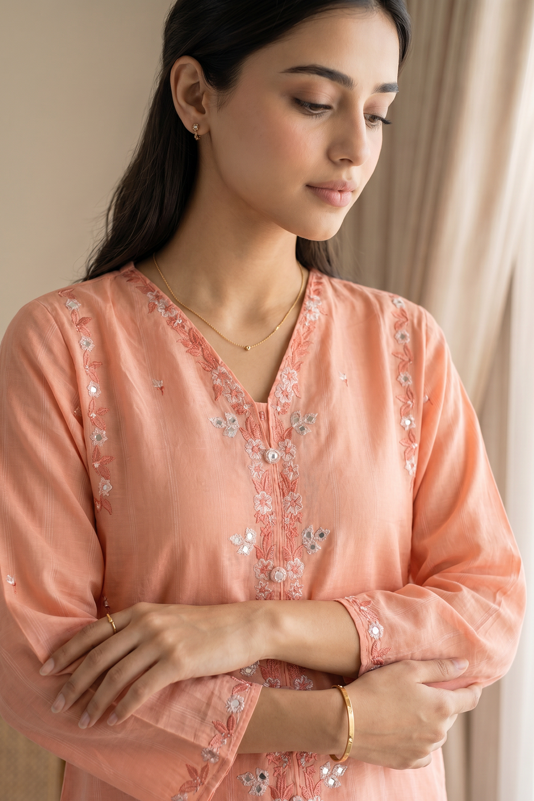 Embroidered Kurta Trouser - 2376