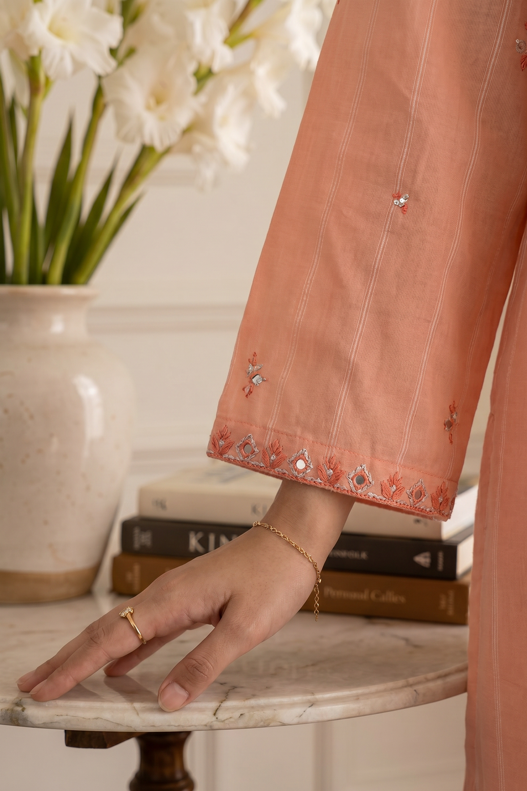 Embroidered Kurta Trouser - 2376